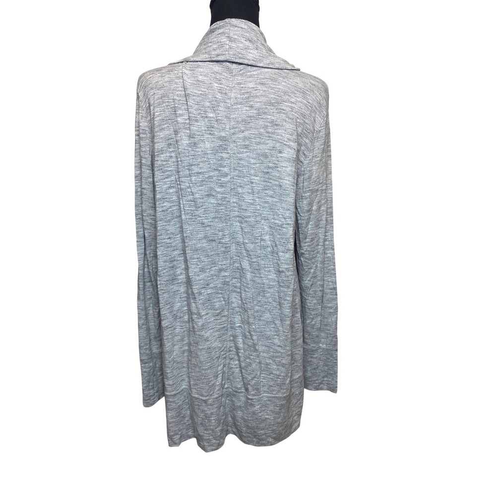 Athleta Pranayama Wrap Cardigan Heathered Grey Open Front Pockets S/777944 Large - Picture 3 of 6